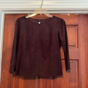 Sueded polyester blouse